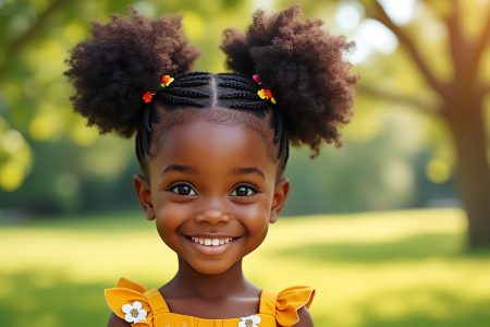 découvrez des idées de coiffures afro simples et stylées pour les petites filles noires. transformez chaque journée en un défilé de tendances avec des styles faciles à réaliser. inspirez-vous pour sublimer la beauté naturelle de vos petites avec des coiffures adaptées à toutes les occasions.
